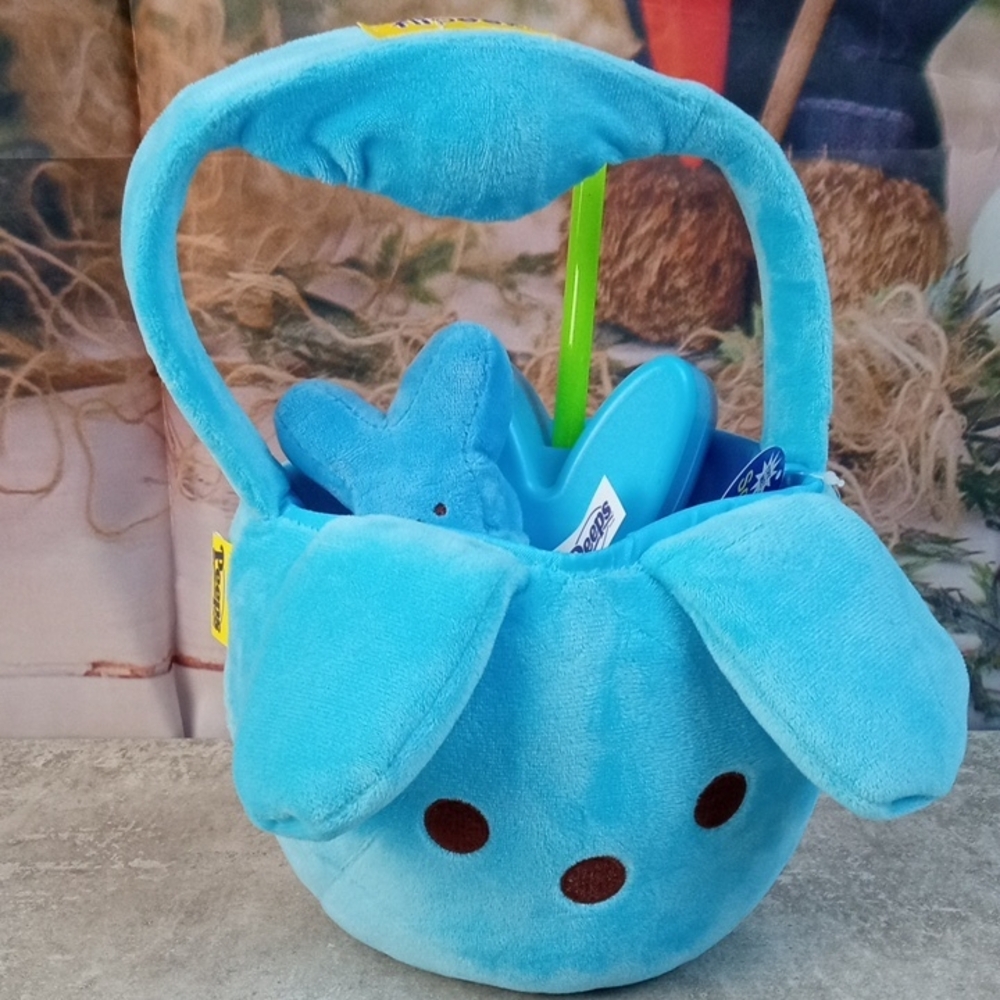 🔴 Flipeez Blue Plush Bunny Basket